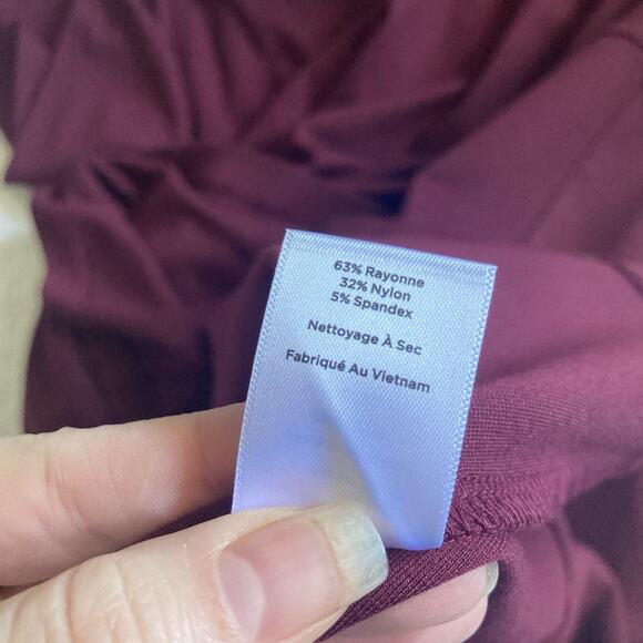 NWT Talbots Audrey Ponte Knit Burgundy Dress Stretch Plus size 24W - Picture 6 of 15